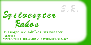 szilveszter rakos business card